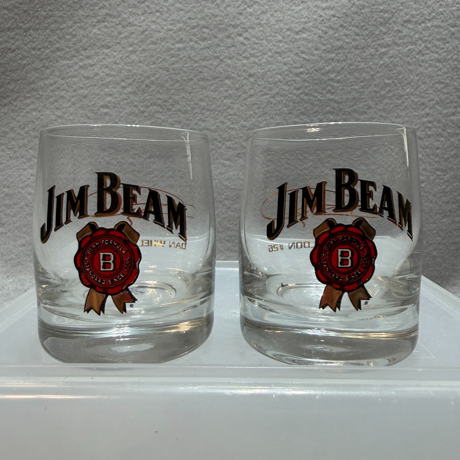 Jim Beam Dan Wheldon Signature Series #26 Shot Glasses Set of 2 IndyCar Decor