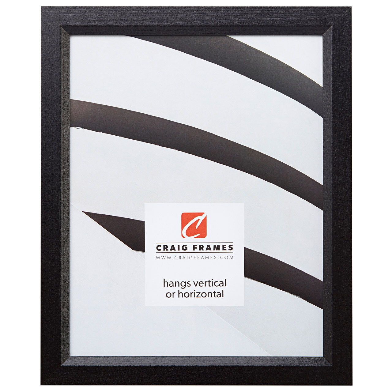 Craig Frames Economy, 16×24 0.875 Inch Wide Ebony Black Hardwood Picture Frame