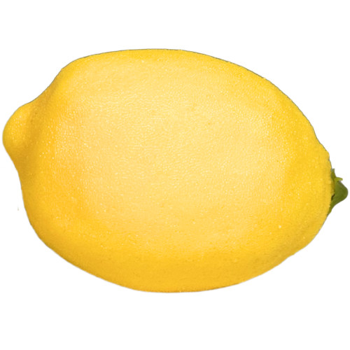 Farmer&rsquo;s Square Plastic & Foam Fake Lemon Yellow Decorative Fruit