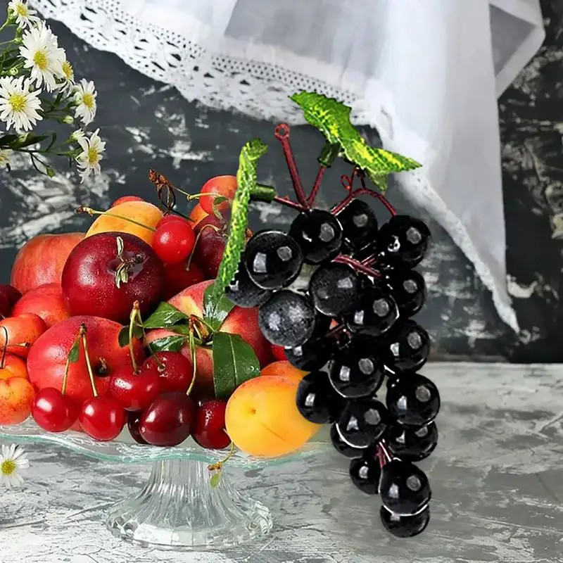 18Pcs Realistic Artificial Grapes Table Decoration of Realistic Fake Grape Natur