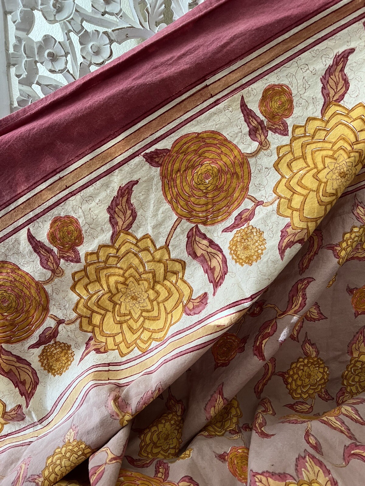 Vintage Batik Tablecloth Tapestry Boho Bedspread Authentic Decor 79×79 Square