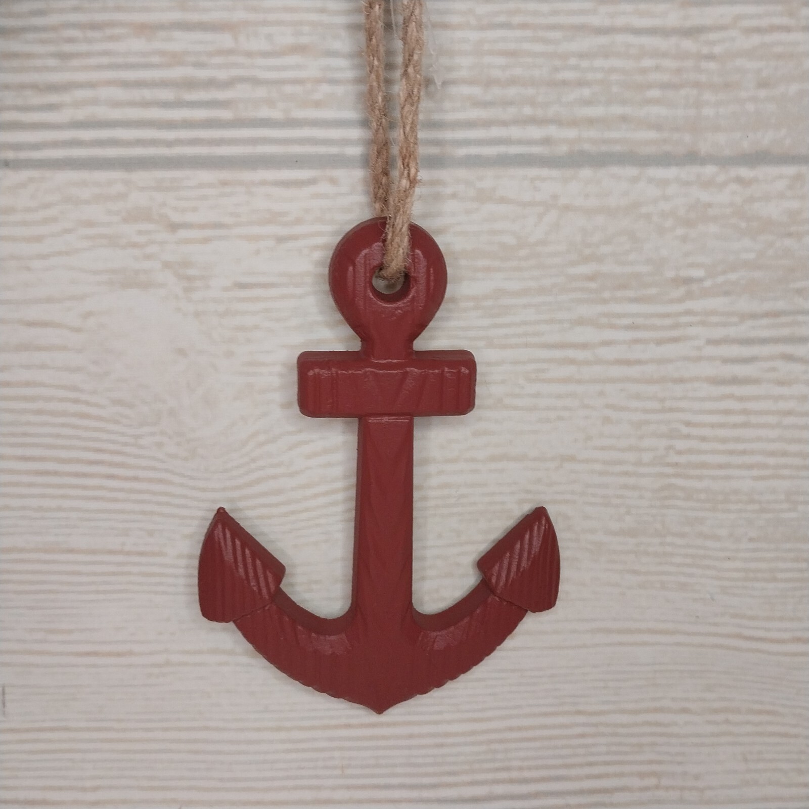New! Anchor Decor Sign Beach Ocean Boating Lake Nautical Christmas Ornament Red