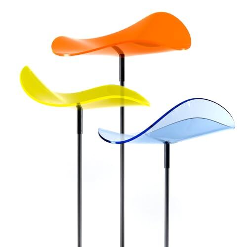 Cazador-del-sol – Lucy Medio – 3 Wavy Suncatcher Discs 50&Prime; Height – Blue, Ora…