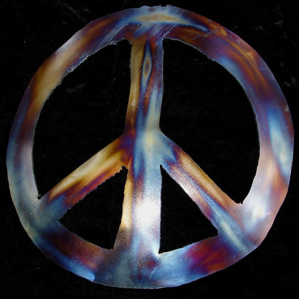 PEACE Sign Symbol Hippie Metal Wall Accent Art Decor