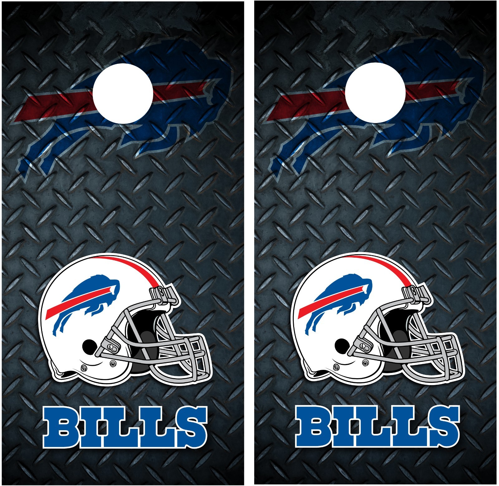Buffalo Bills Diamond Plate Cornhole Board Decal Wrap Wraps