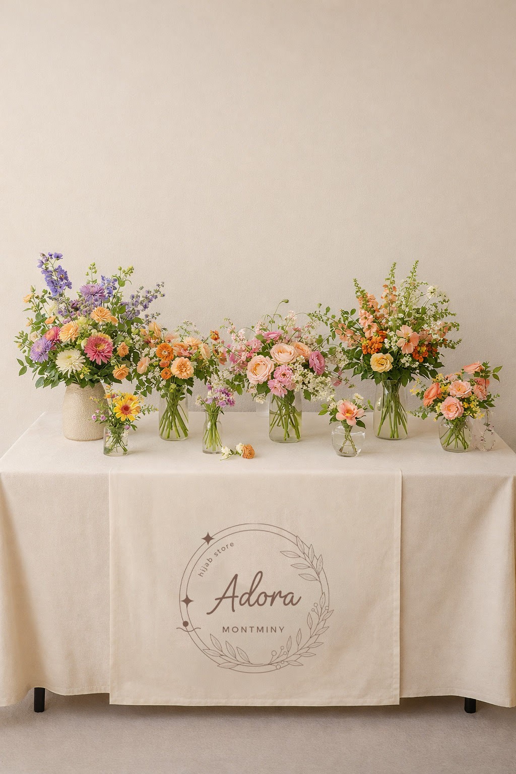 Personalized Tablecloth Runner with Logo for Trade Shows, Business Vendors