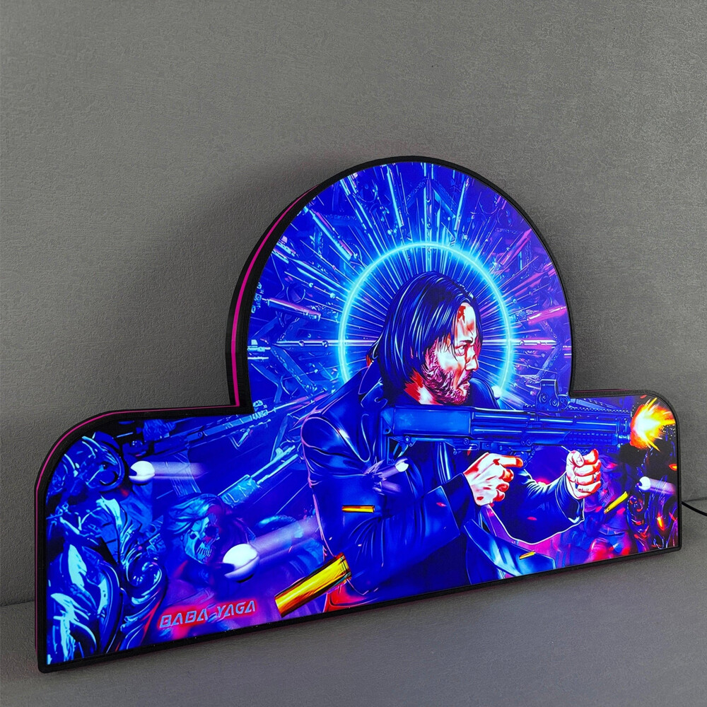 Ultimate John Wick Pinball Topper LED USB Lightbox for Pinball Topper Machine