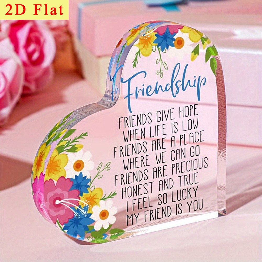 2D flat acrylic irregular shaped ornament, mysterious surprise gift box, gift