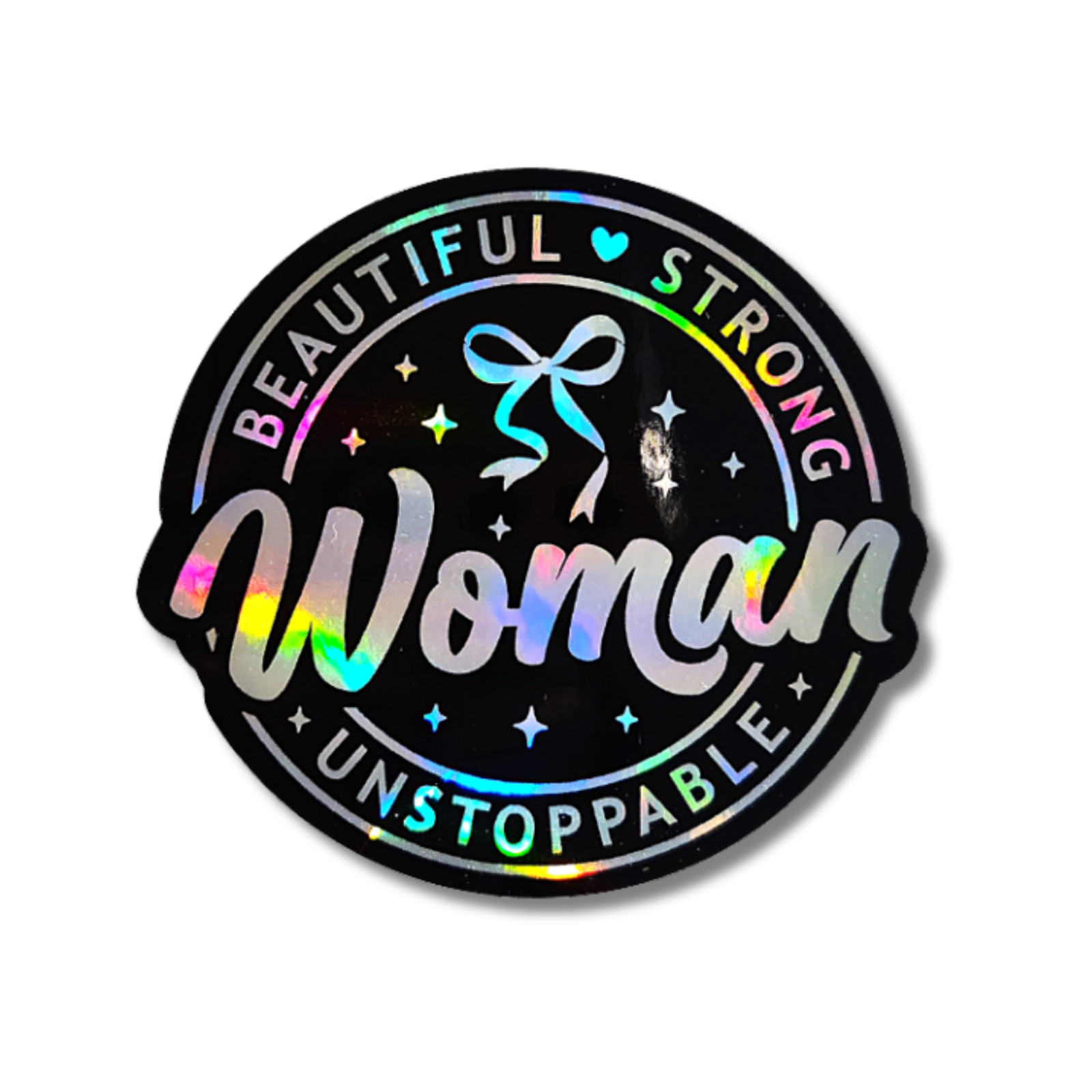 Beautiful Strong Woman Sticker, Inspirational Quote Sticker