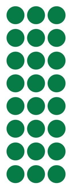 1&Prime; Green Round Label Dots Stickers Color Coding Inventory 1 Inch Dot