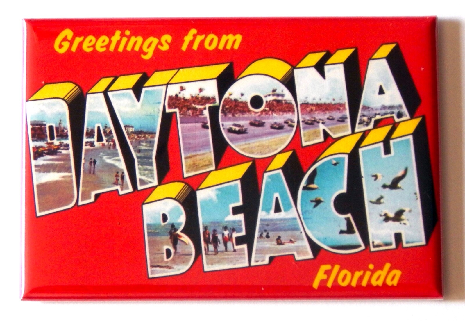 Greetings from Daytona Beach Florida FRIDGE MAGNET travel souvenir « style C »