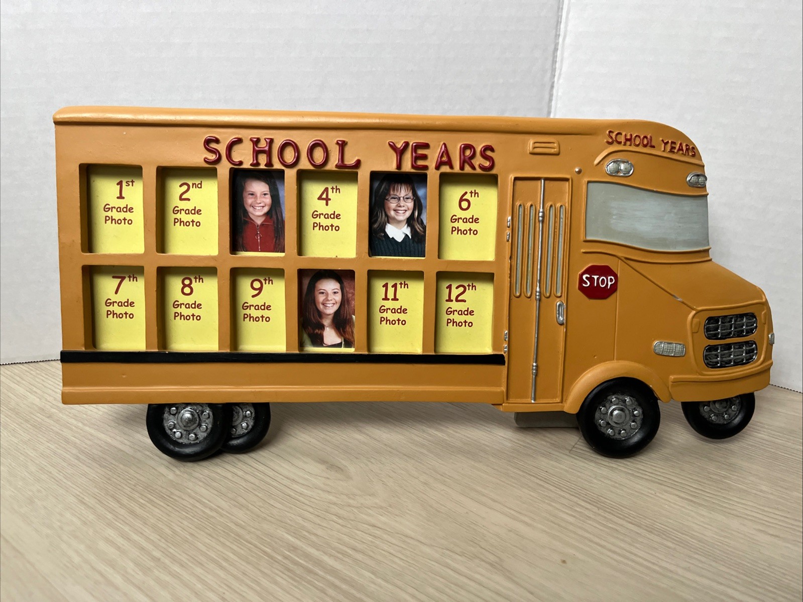 School Bus Photo Frame Burton & Burton 12 Photo Slots School Years 1.5&Prime; x 2&Prime;
