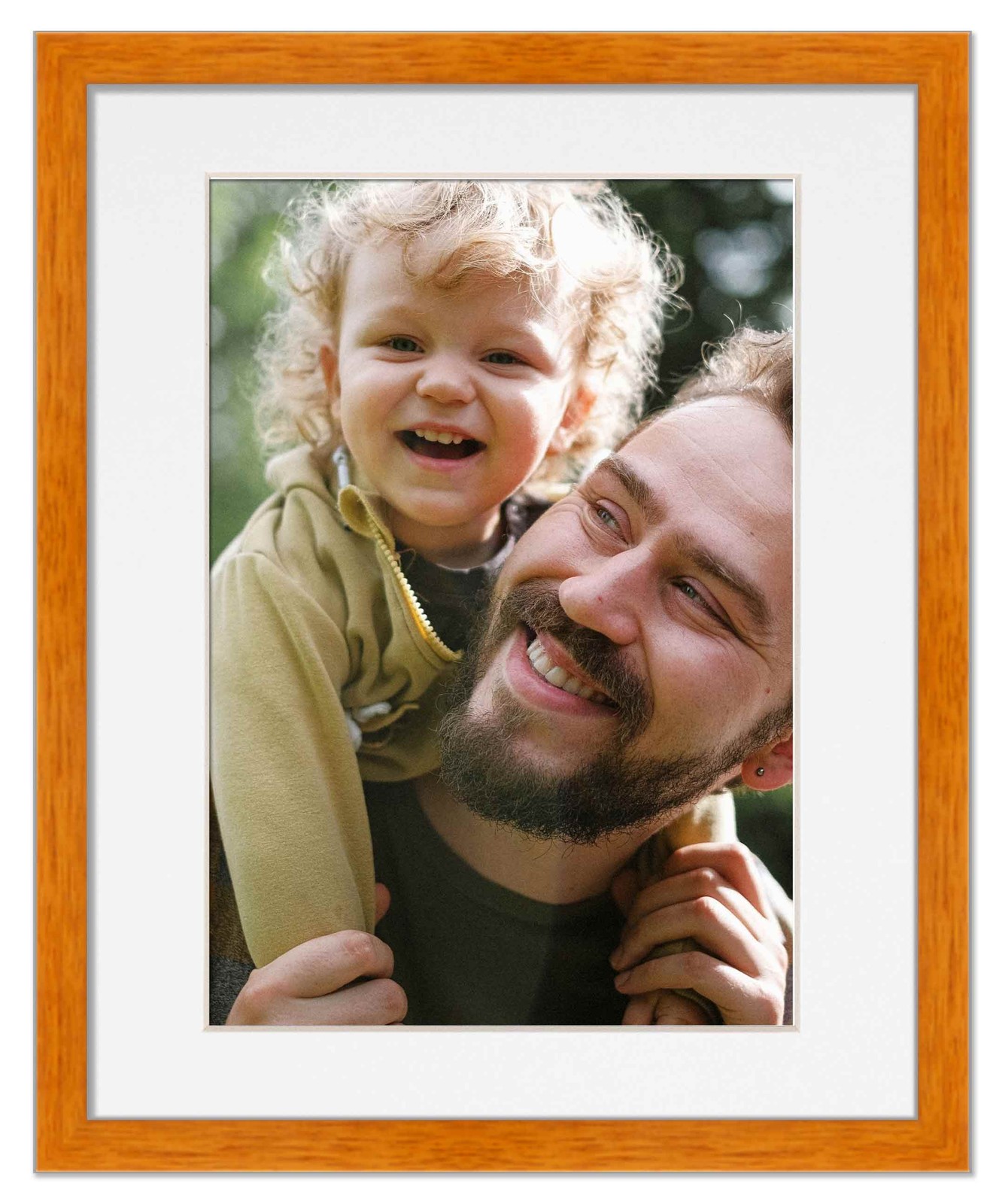 12×14 Frame Honey Pecan With White Picture Mat For 12×14 Photo – Honey Pecan 14x