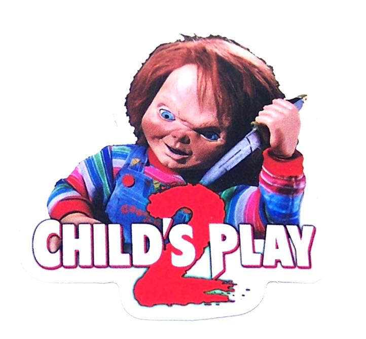 CHUCKY Child&rsquo;s Play 2 Cut Sticker Decal Movie Horror Chucky Doll Film
