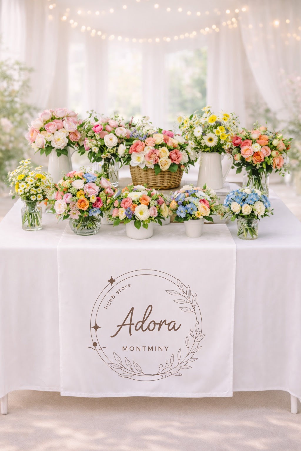 Personalized Tablecloth Runner with Logo for Trade Shows, Business Vendors
