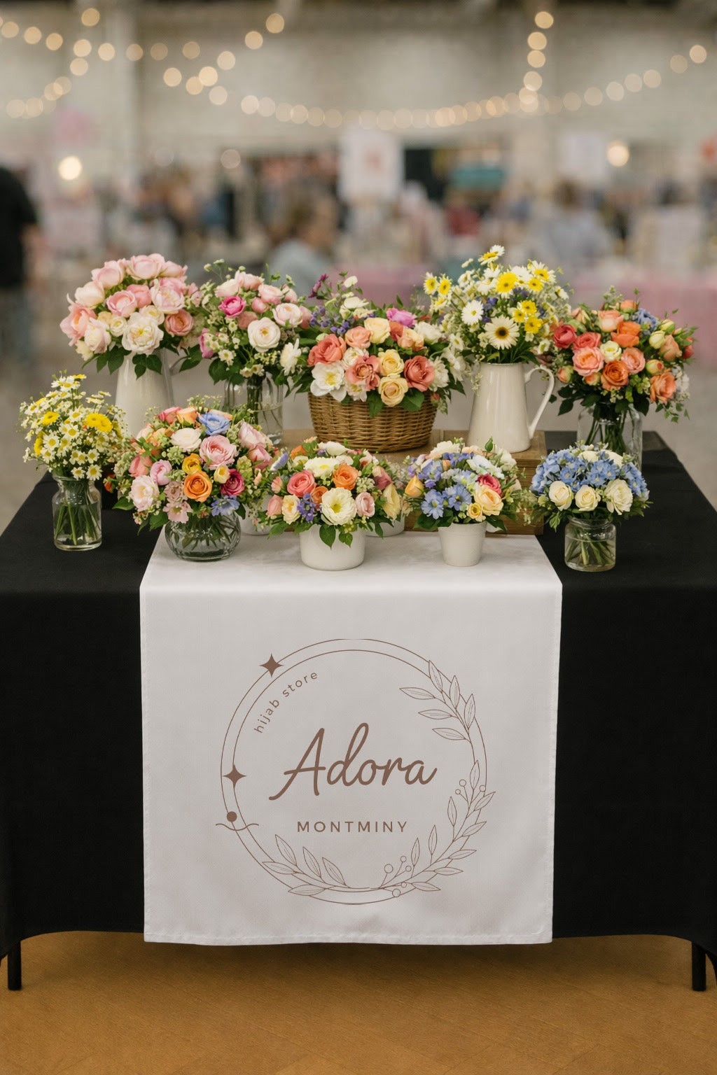Personalized Tablecloth Runner with Logo for Trade Shows, Business Vendors