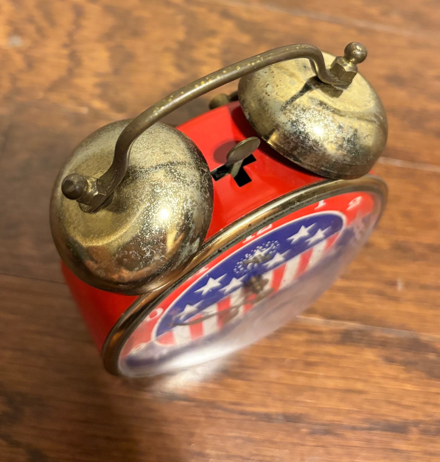 Robert Shaw USA Flag Red White Blue Vtg ALARM CLOCK Americana Patriotic Retro