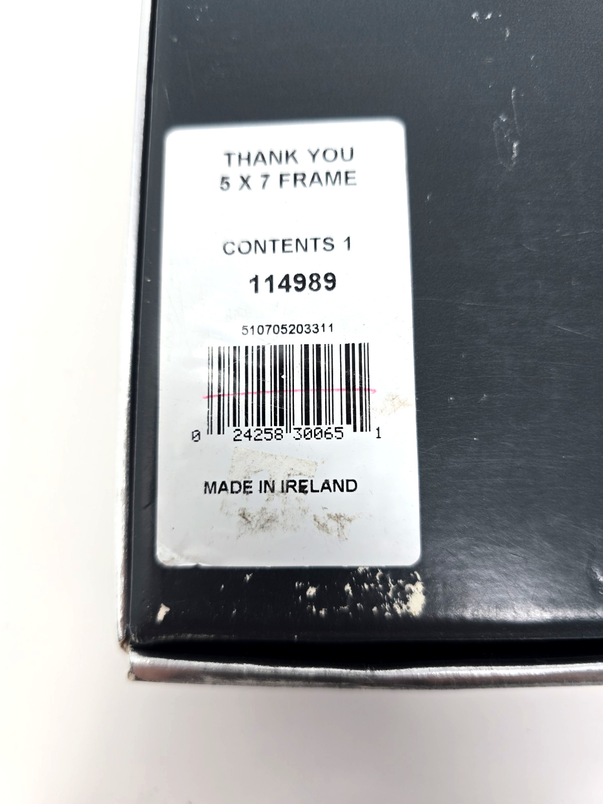 WATERFORD CRYSTAL &lsquo;THANK YOU&rsquo; Picture Frame 10 5/8&Prime; x 8 5/8&Prime; – for 5&Prime;x 7&Prime; Photos
