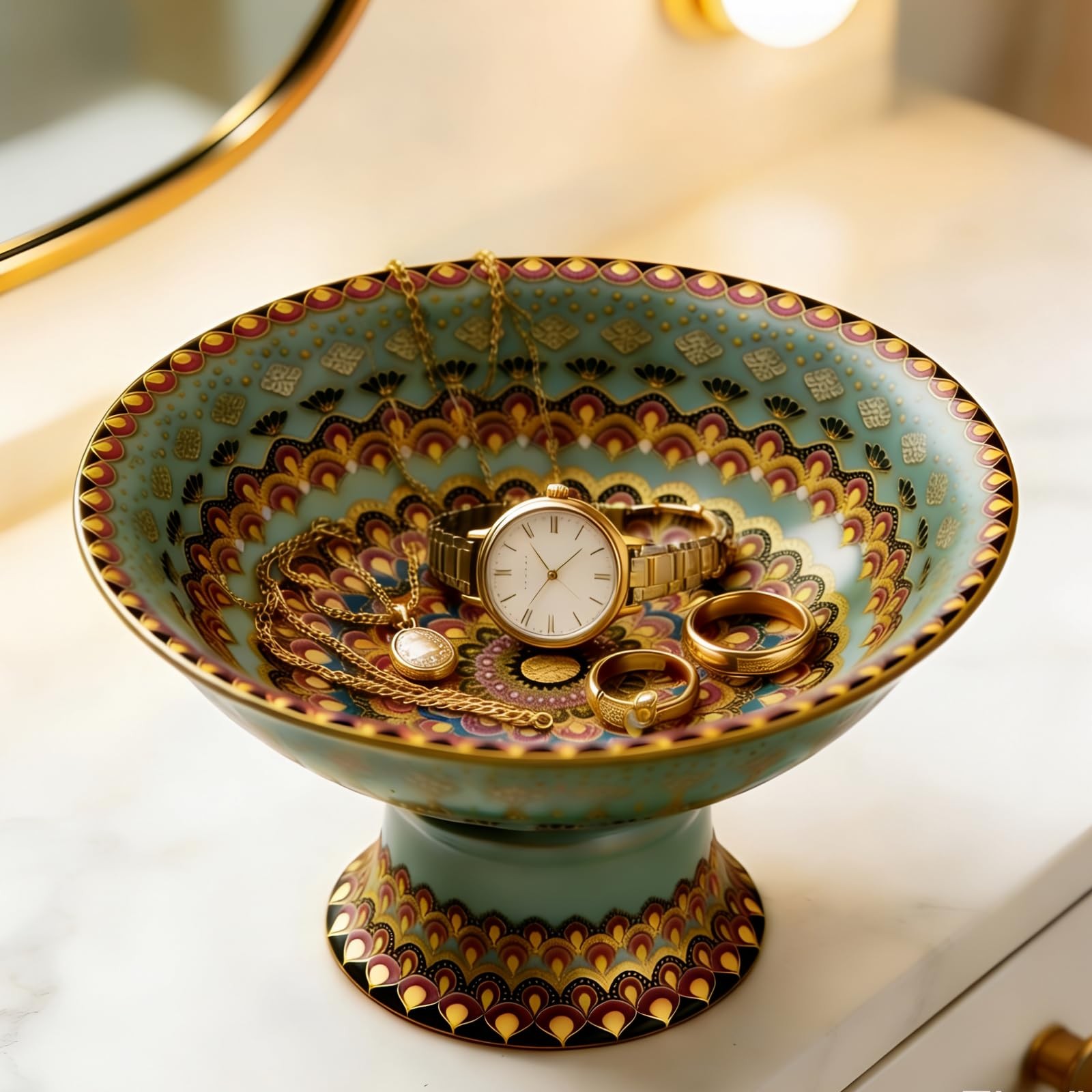 6.7×3.9 Inch Ceramic Decorative Bowl – Modern Farmhouse Boho Decorative Bowls…
