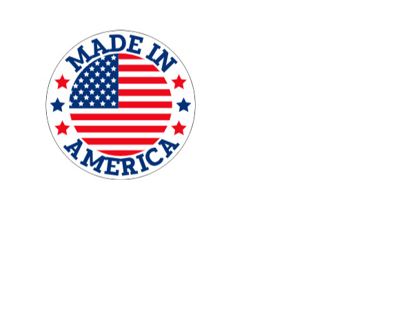 New 3&Prime; Wide Made in America Round Sticker Decal for cars glass windows cups mugs