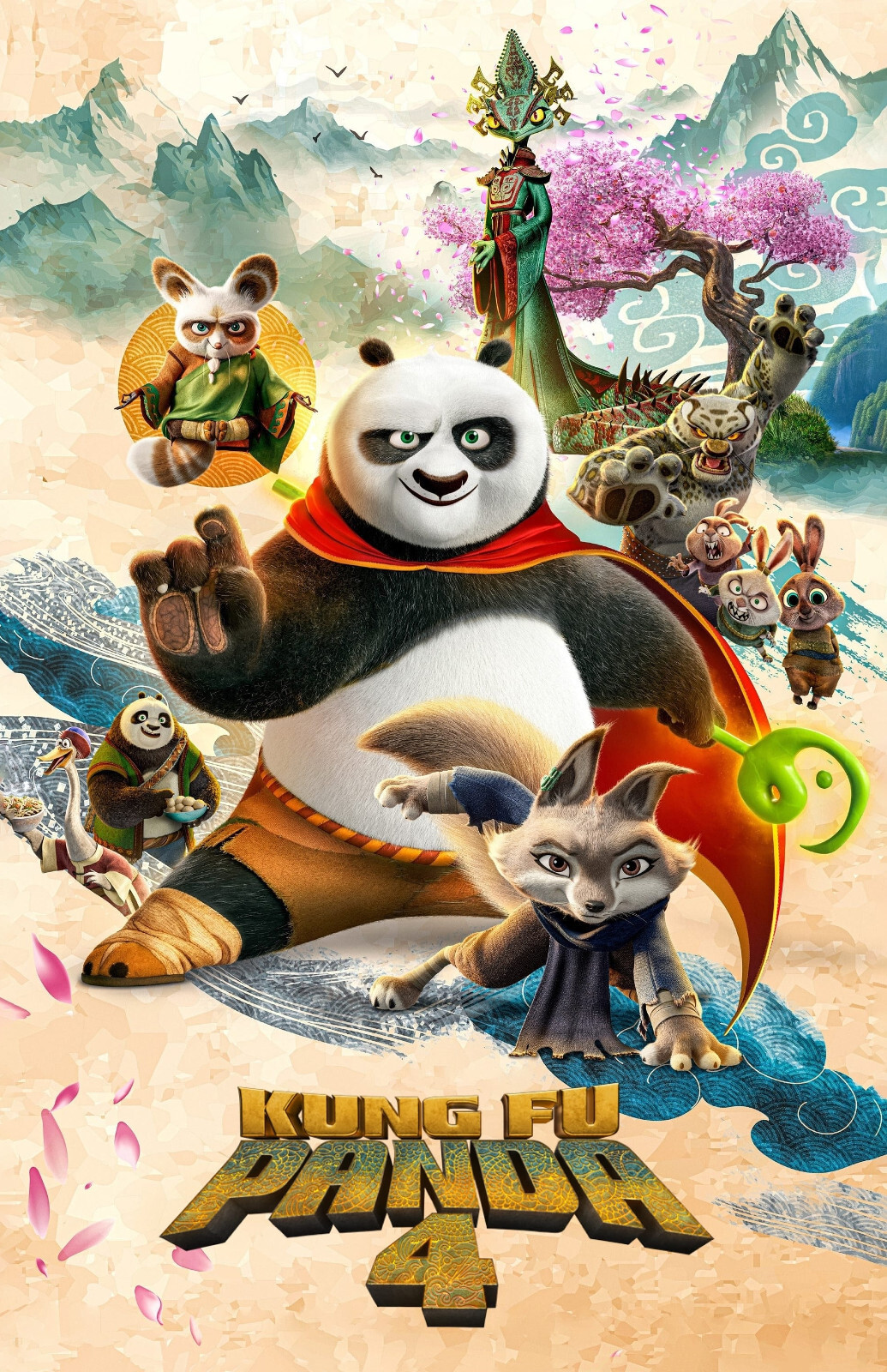 BB2156 Kung Fu Panda 4 Film By Mike Mitchell 2024 Movie Poster 11×17