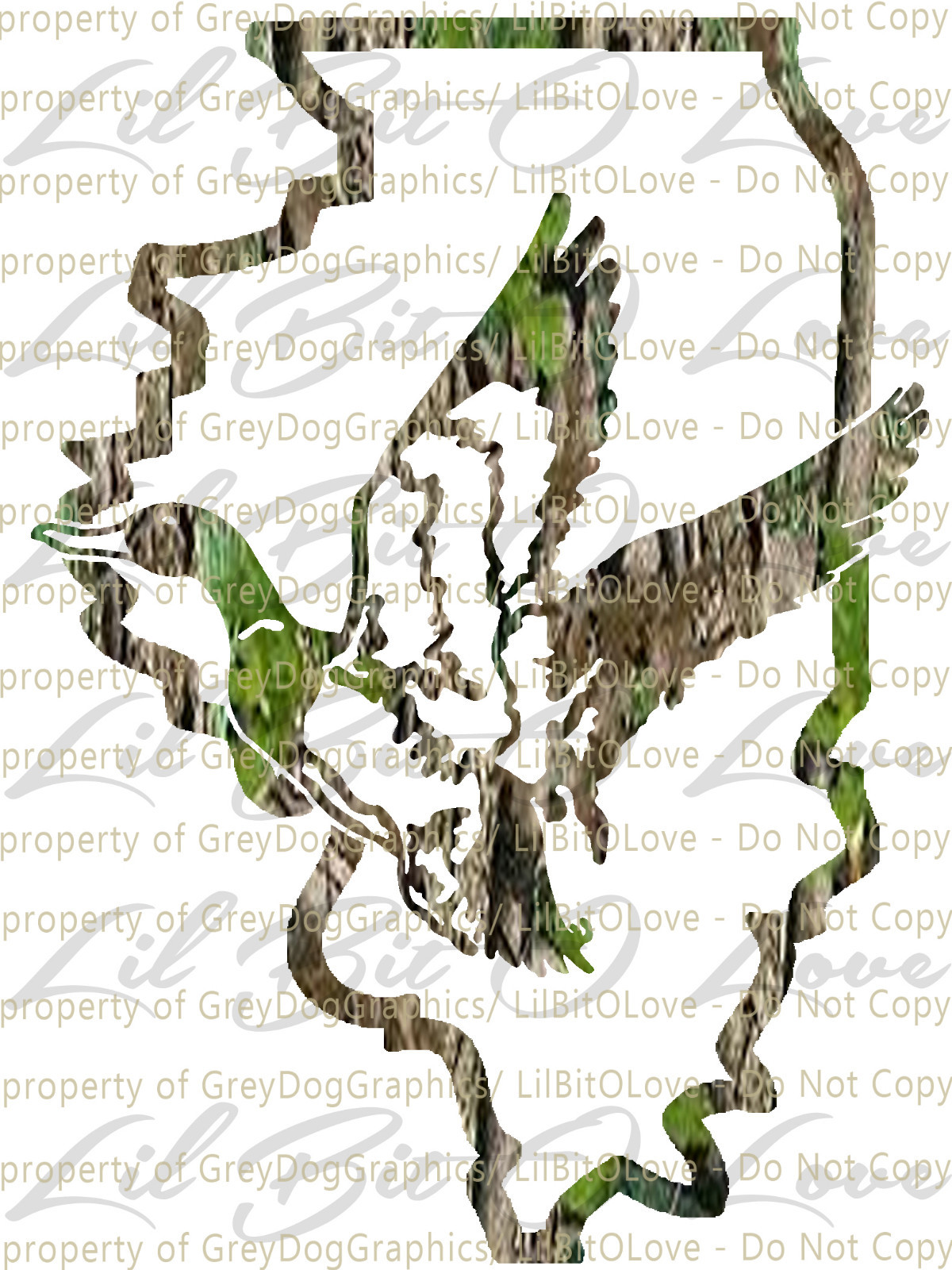 Camouflage Camo Illinois Duck Hunter Hunting Vinyl Decal Sticker Fowl Drakes Car
