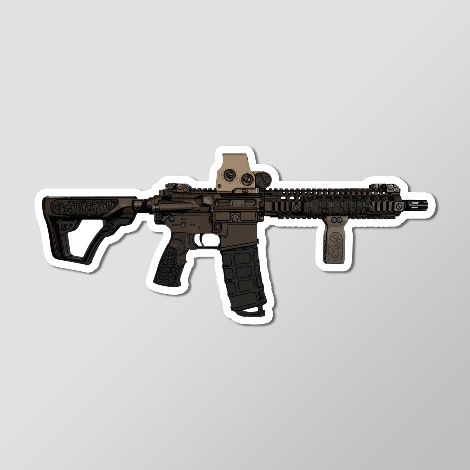 DD MK18 CQBR Block 2 Gun Art – Laptop Sticker Vinyl 4&Prime; Wide