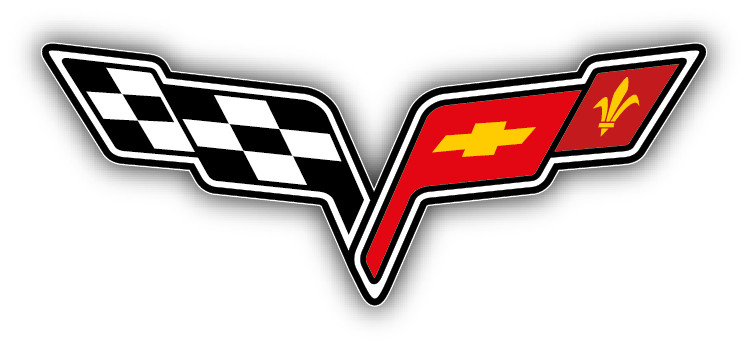 Corvette Racing Logo Auto Car Bumper Sticker Decal – 3 », 5 », 6 » or 8 »