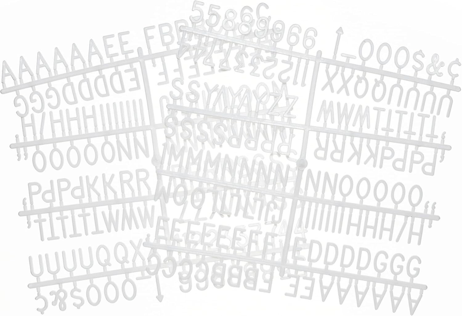 Versatile 3/4 Inch White Plastic Letters, Numbers & Symbols for Any Occasion