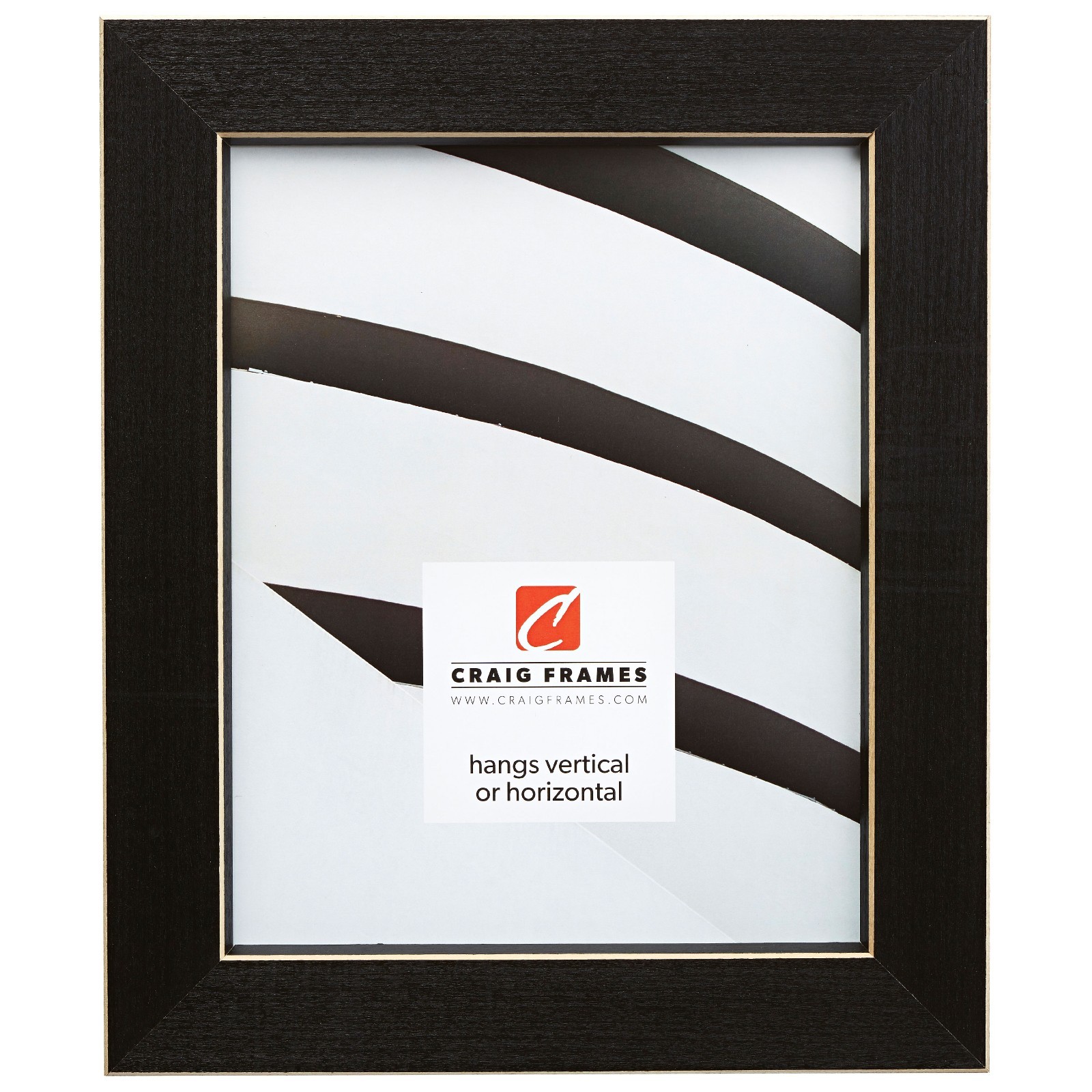 Craig Frames 1.5&Prime; Shaker, Black Wood Picture Frame