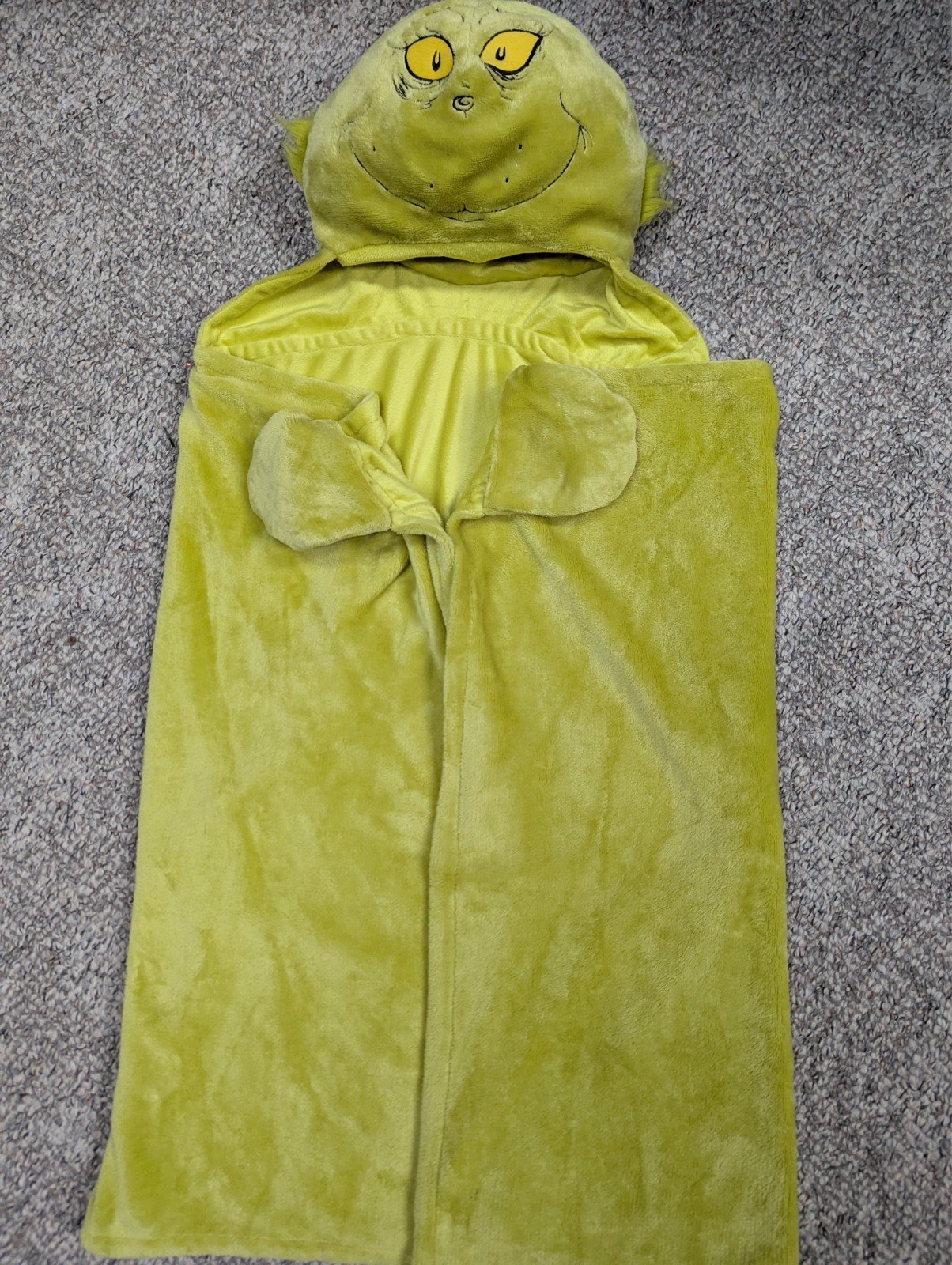 Dr. Suess The Grinch Who Stole Xmas Hooded Blanket 30x50in New With Tags
