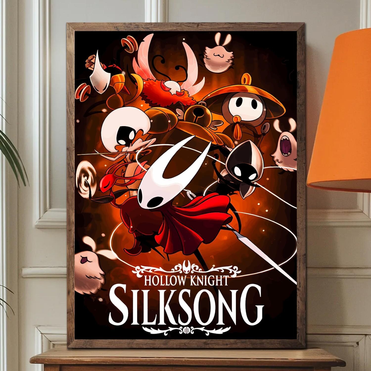 Hollow Knight Silksong Poster – Hornet Indie Game Wall Art for Gamer Room