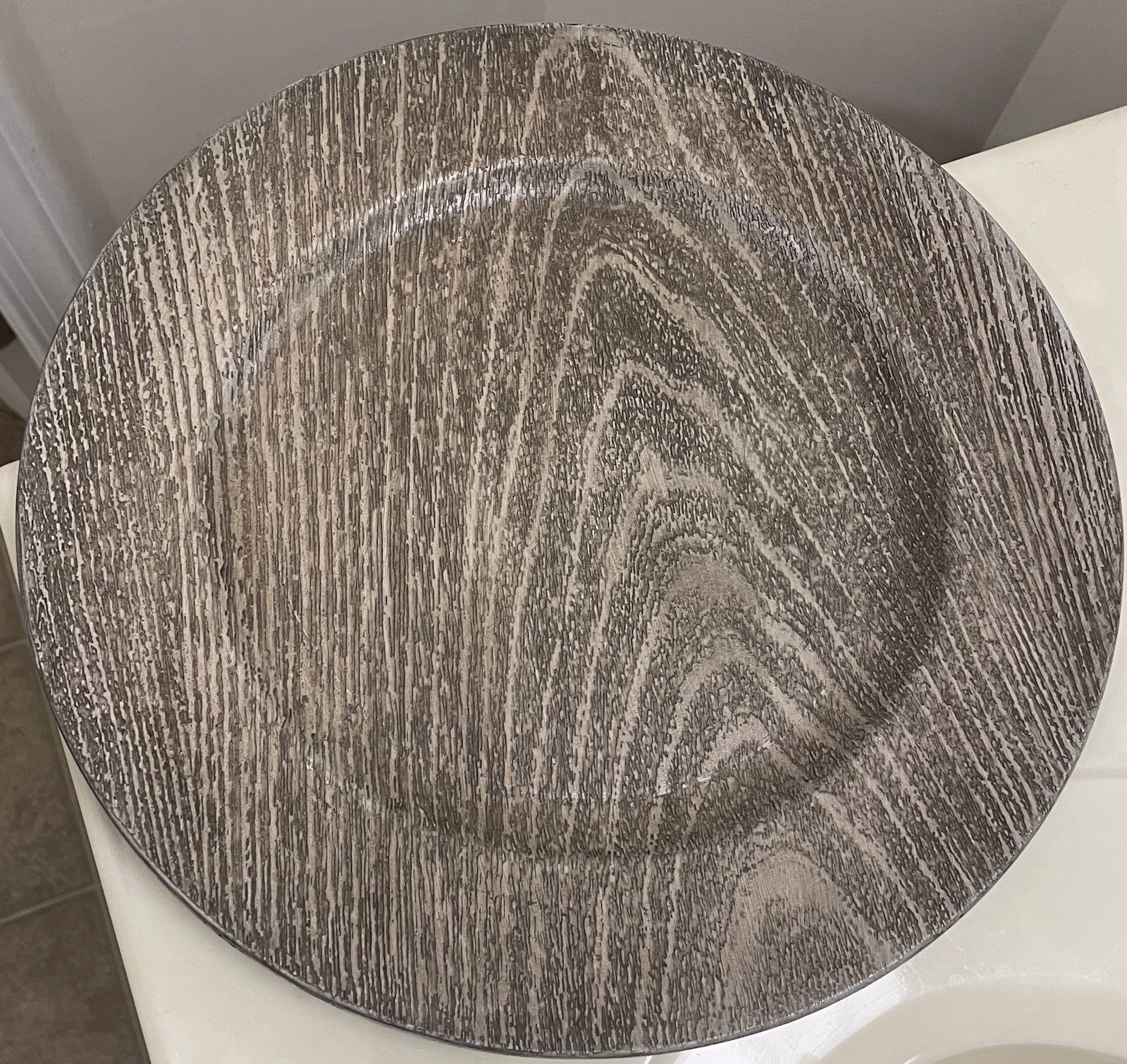 4 Rustic Decorative Plates Melamine Dining Charger 13&Prime; Cottage Farmhouse