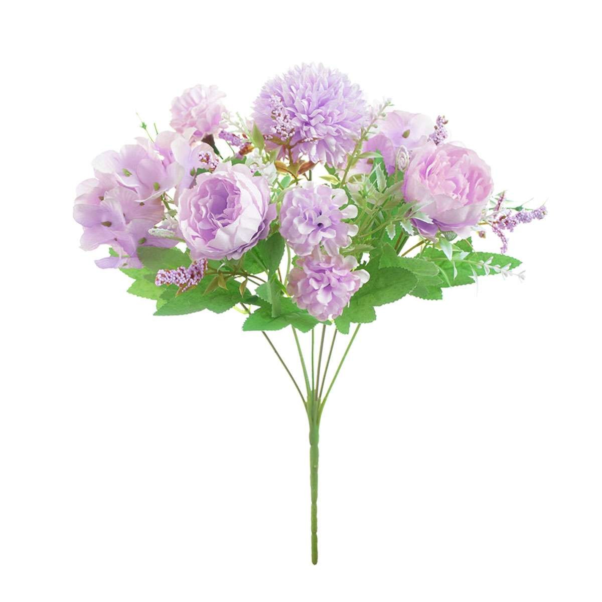 7 Heads Artificial Hydrangea Flower Silk Bouquet Party Bundle Wedding Home Decor