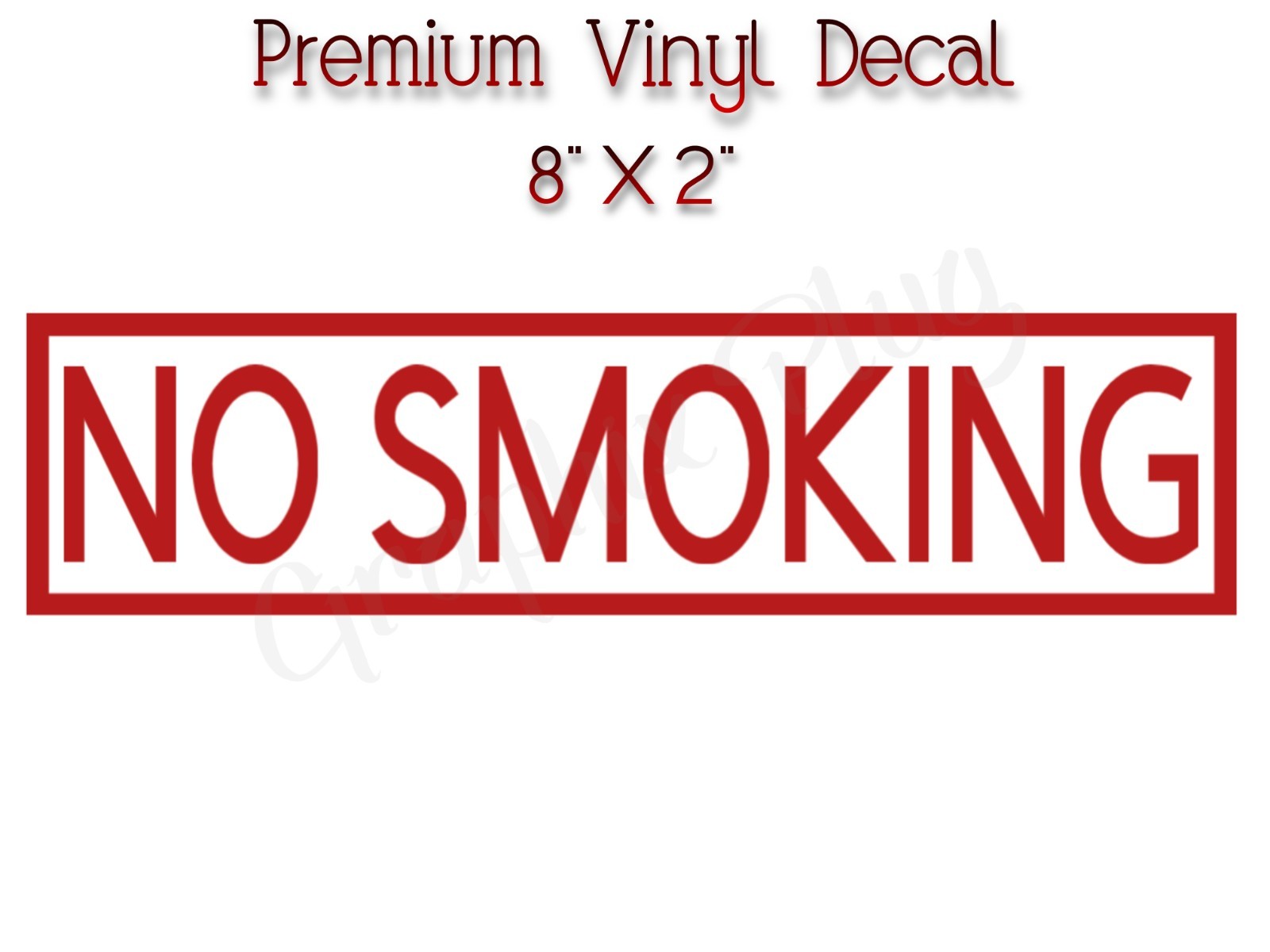 NO SMOKING Sticker Sign Vinyl Decal – Door Window Wall