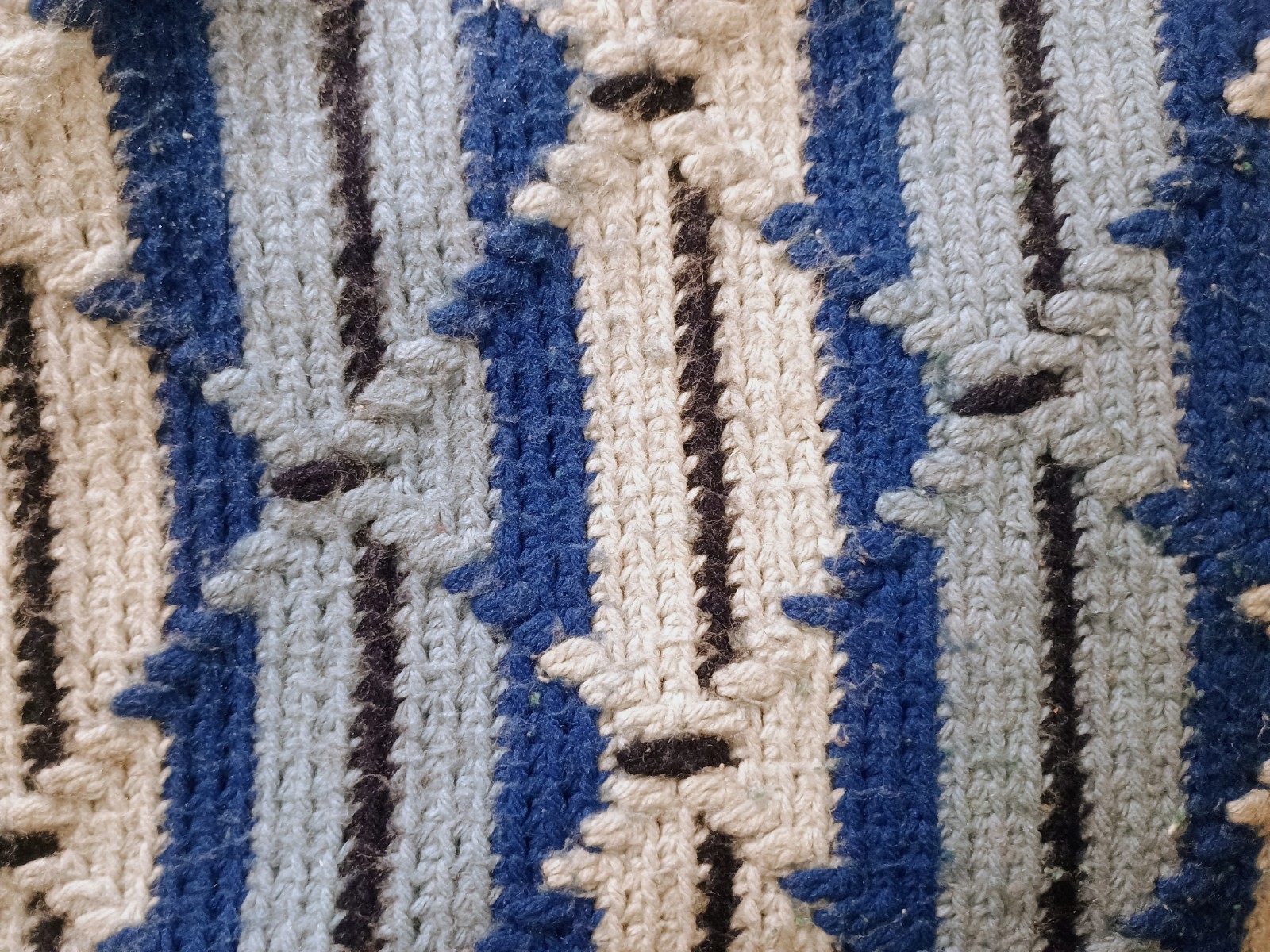 Five foot multicolored quilted afghan throw blanket