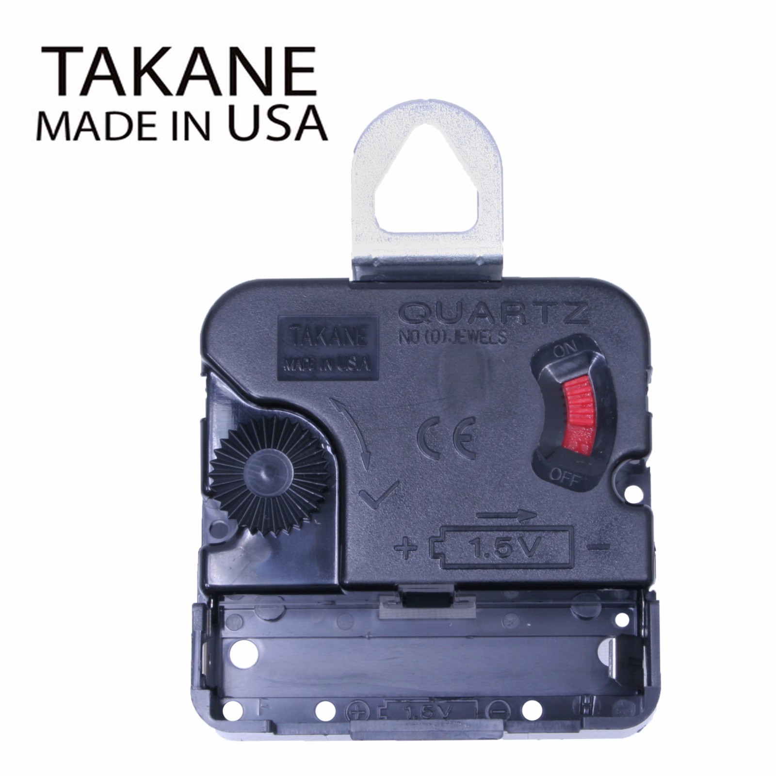 Made in USA Takane Quartz Battery Clock Movement Kit with Hands, Multiple Sizes