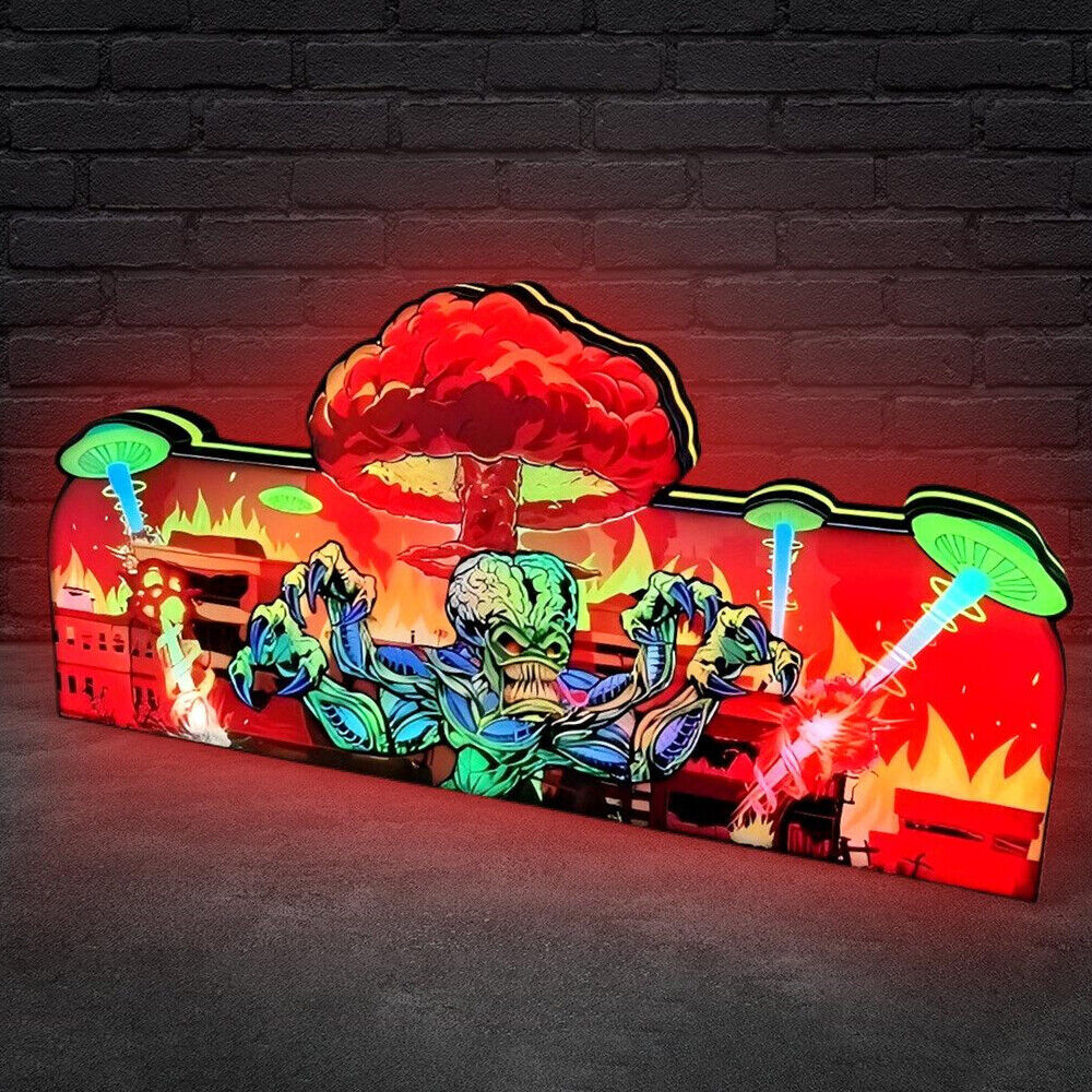 Attack From Mars Pinball Topper 3D Printed LED Lightbox with USB and Dimmier