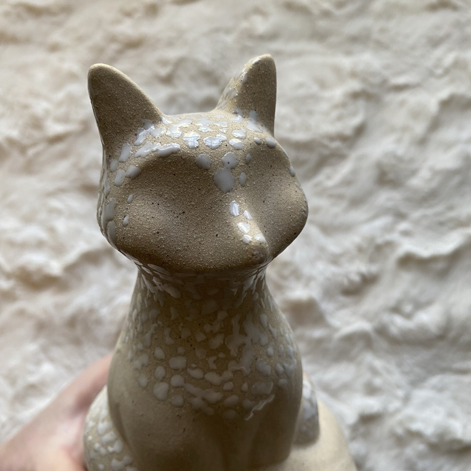 Anthropologie Woodland Bud Vase Fox Whimsical Stoneware 5.75×4 Inch New In Box