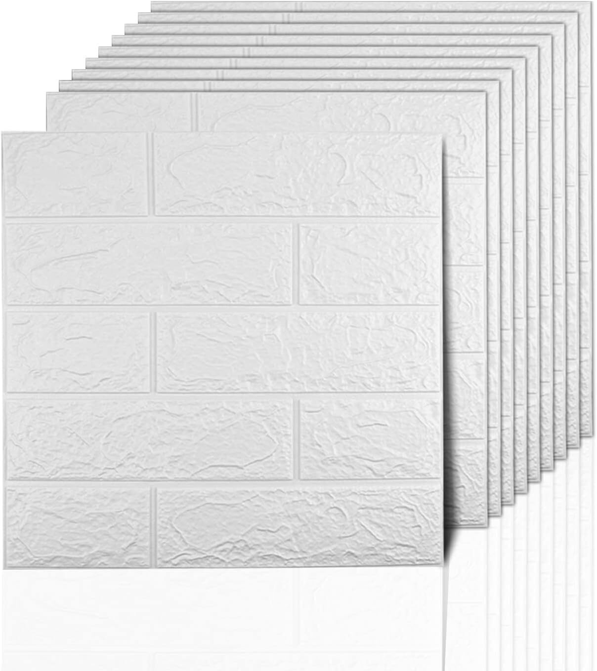 10 Pc 3D Tile Marble Brick Wall Sticker Self adhesive Foam Panel Wallpaper 38*35