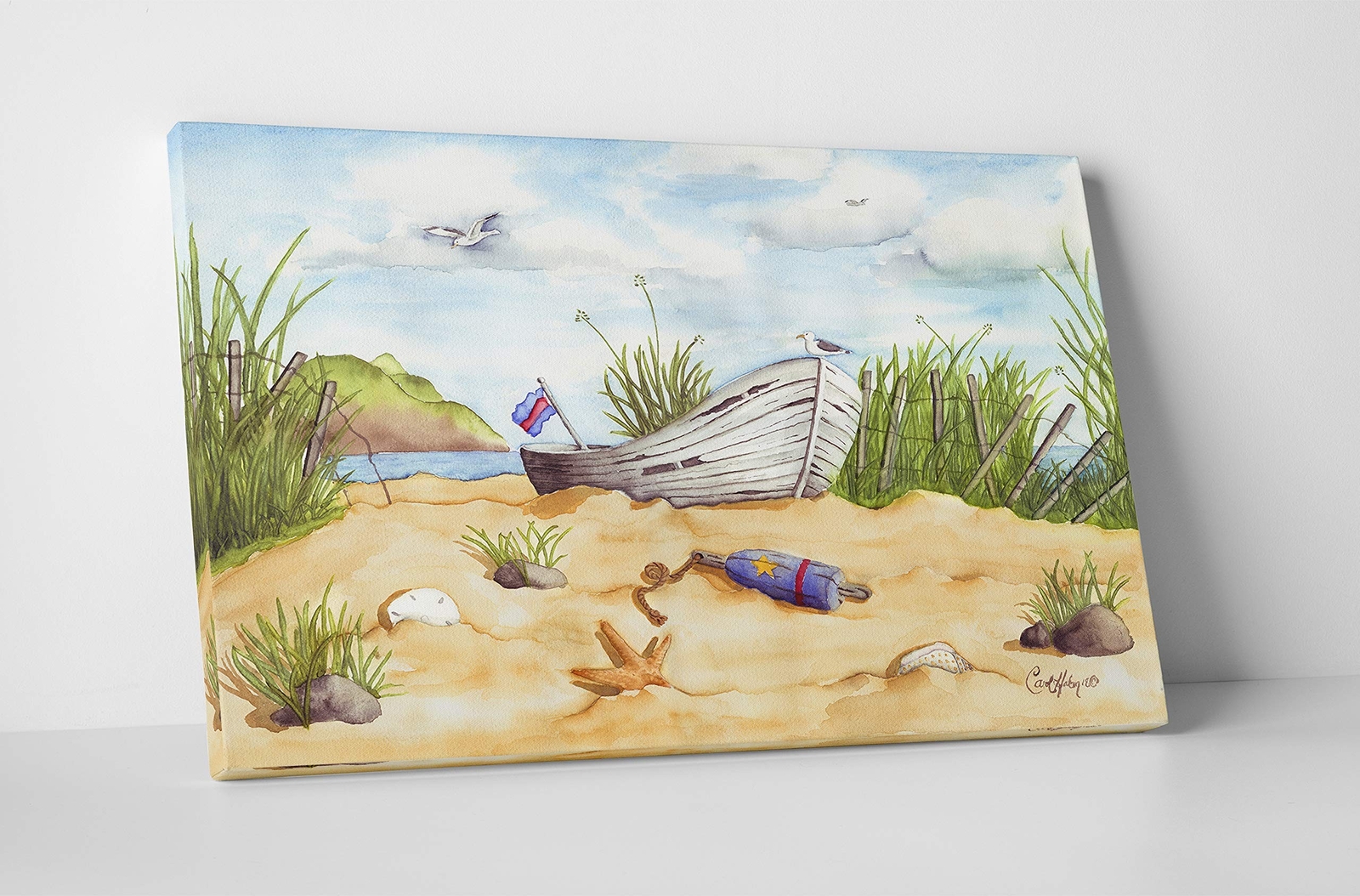 Beach Treasures Gallery Wrapped Canvas Wall Art 48L » x 36W » Beach Treasures
