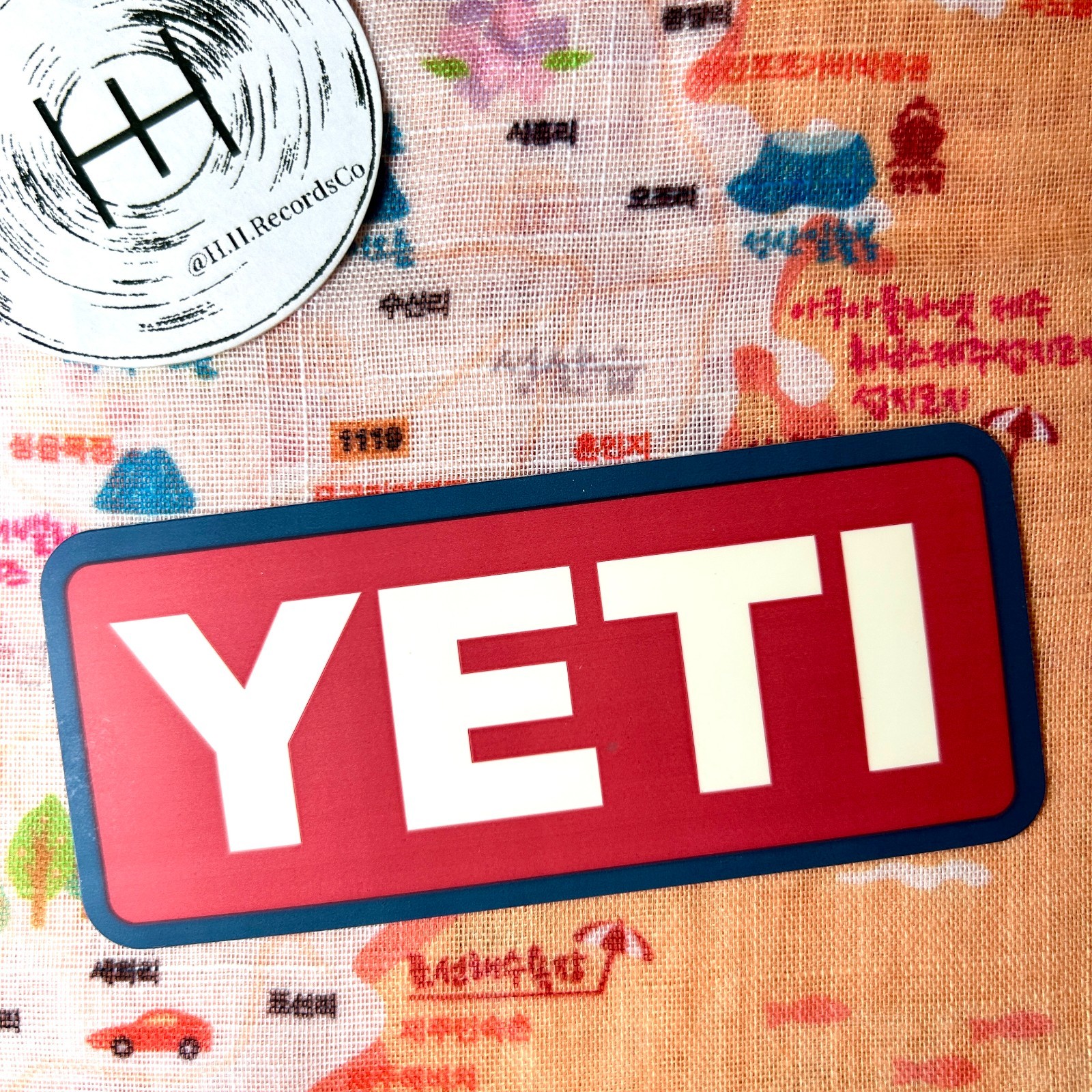 Yeti Official Sticker Decal Cooler Tumbler Outdoors Brand | 4&Prime; Red White & Blue