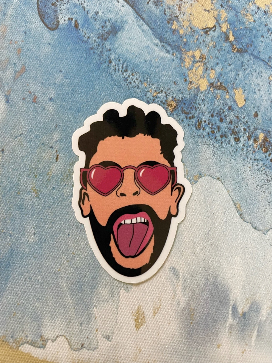 Bad Bunny Sticker I Gloss or Holographic Laminate l Waterproof Decal