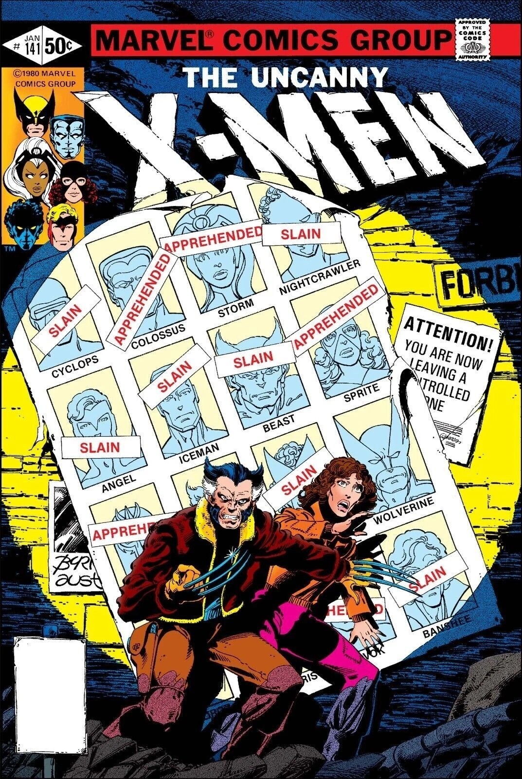 UNCANNY X-MEN #141 COMIC BOOK COVER Poster print 11&Prime;x17&Prime; home decor