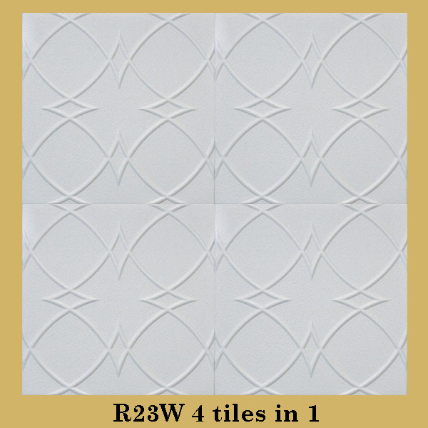 Beautiful Texture Ceiling Tiles EASY Installation Just GLUE UP R23W SATURN 20×20