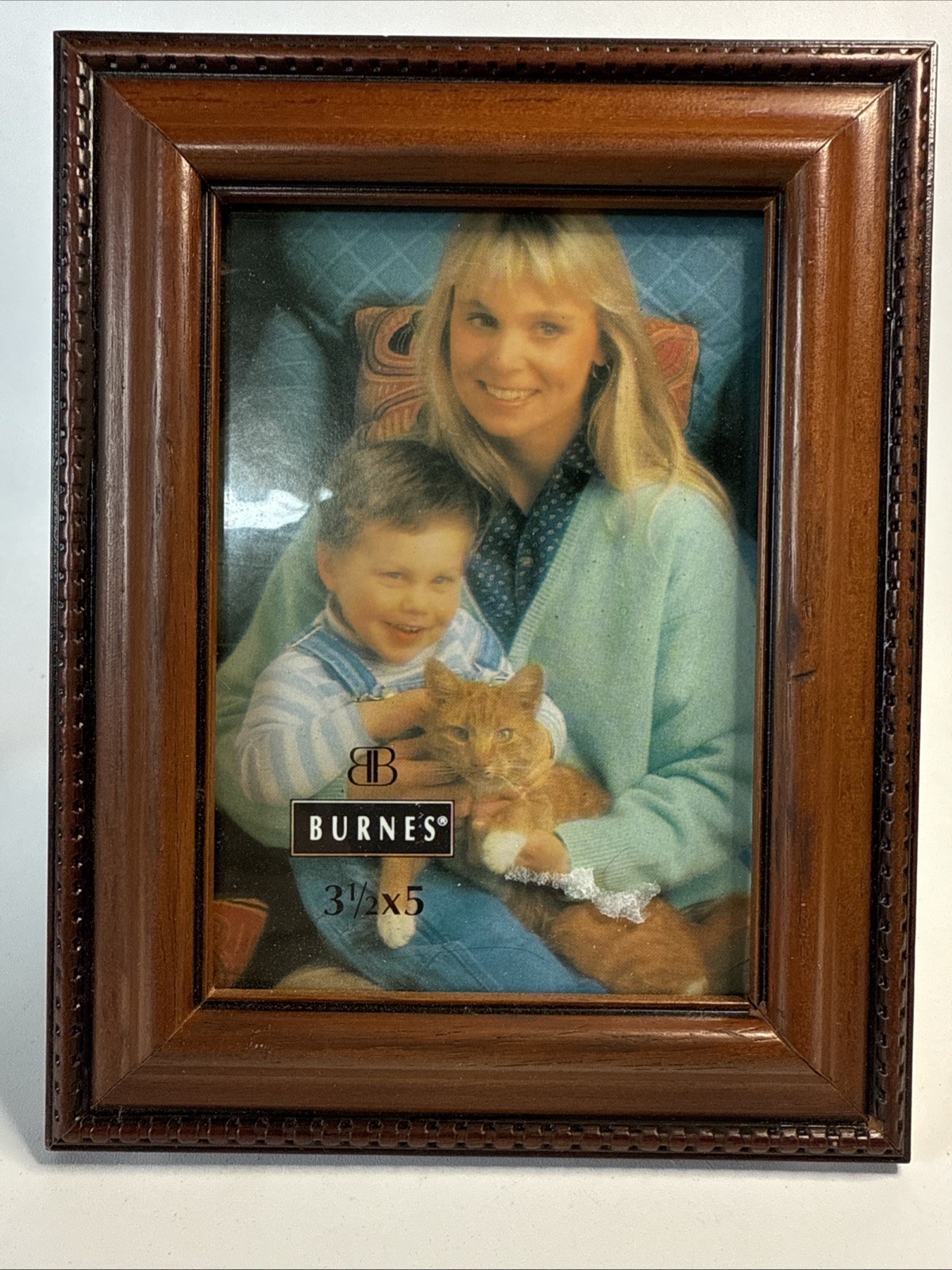 Photo Frame Wood For 3.5” x 5” Outer 6.5” x 5.25” Burnes Of Boston Unused