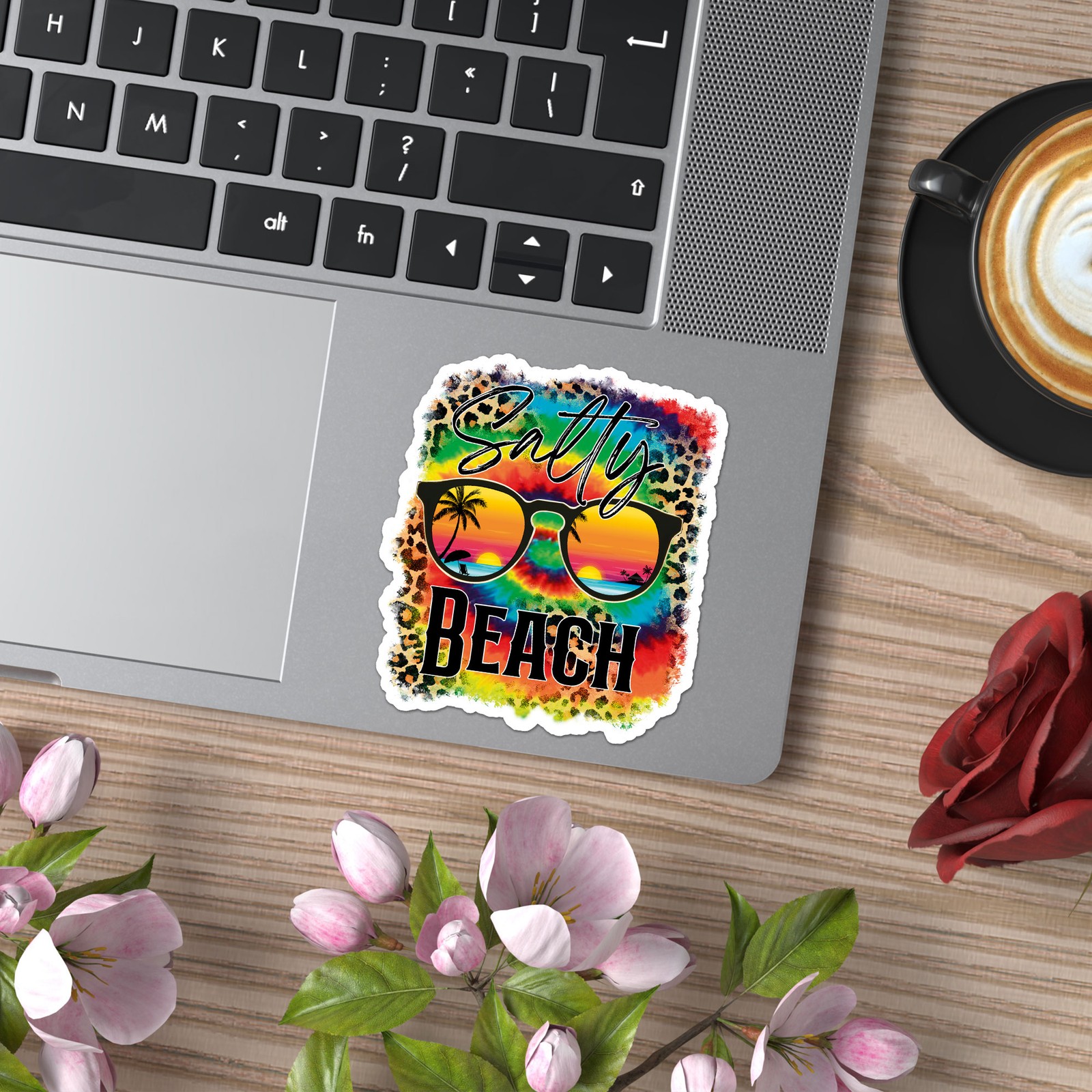 Salty Beach Sunset – Vinyl Decal Sticker – Car Window Laptop – ebn8832