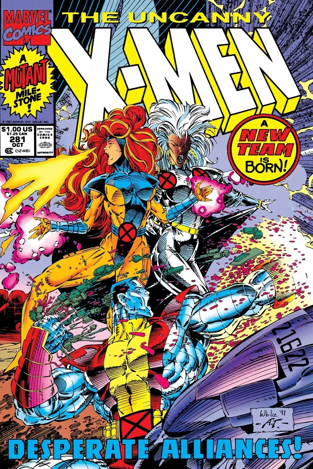 X-Men 281 Comic Book Cover Jean Grey Storm Colossus Poster print 11&Prime;x17&Prime;