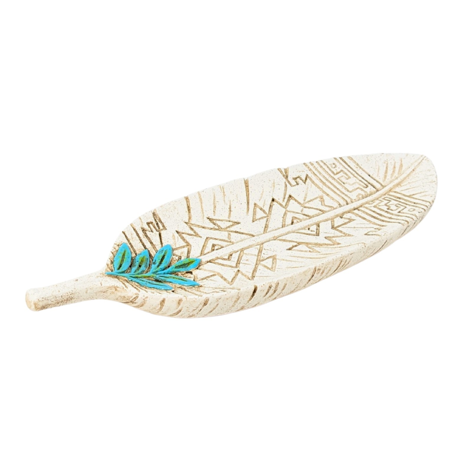 Desert Leaf CATCH-ALL TRAY Resin Decorative Tray Rustic Farmhouse Jewelry Dish