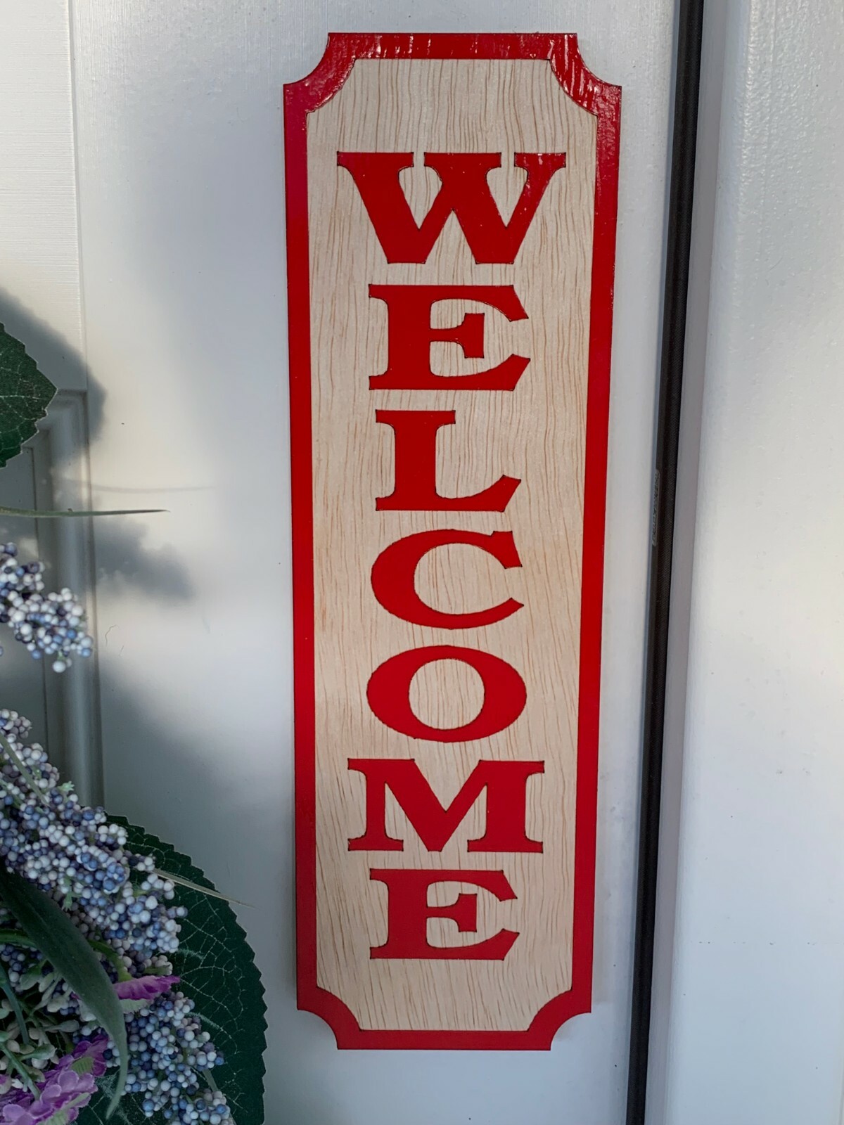Welcome porch sign easy mount adhesive strip included